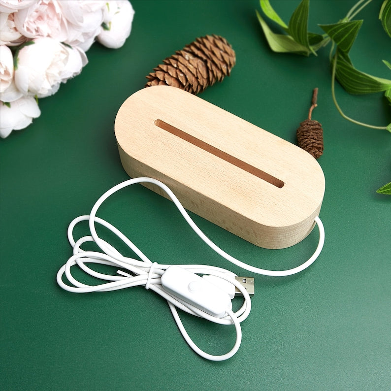 Personalized Pet Photo Memorial Night Light: Dog Cat Loss Sympathy Gift