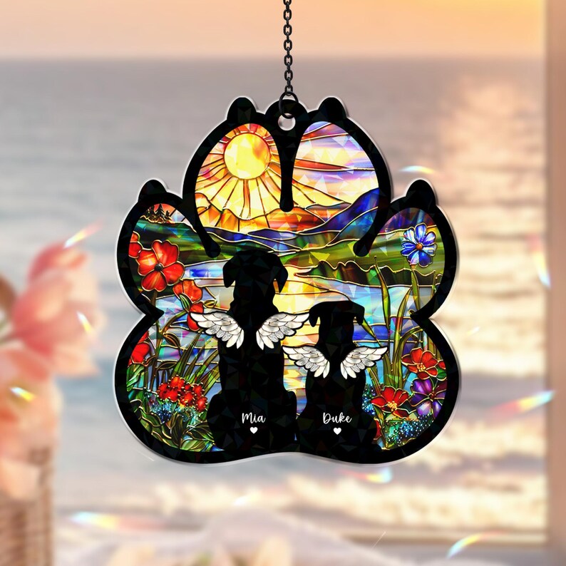 Custom Dog Memorial Hologram Ornament, Pet Memorial Gift, Dog Loss Gift, Pet Loss Sympathy Gift, Loss Of Pet Gift, Dog Lover Gift