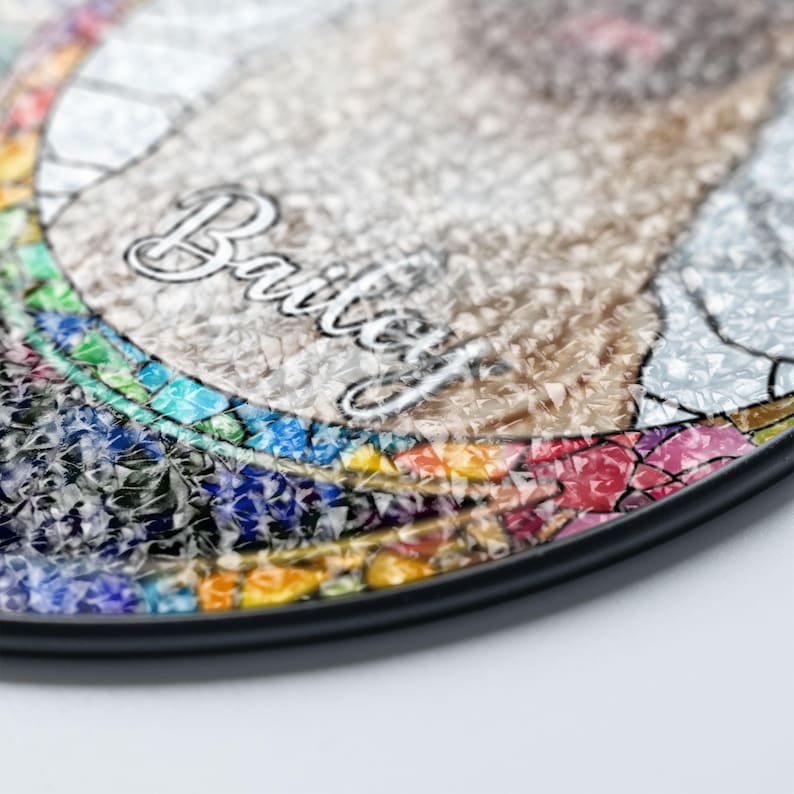 SALE Personalized Dog Memorial Suncatcher, Dog Memorial Ornament, Dog Loss Ornament, Dog Suncatcher,Dog Memorial Gift, Dog Lover Gift CDS02