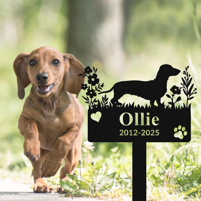 Custom Dog Memorial Stake, Dog Grave Marker, Dog Remembrance Stake, Personalized Metal Dog Garden Sign, Pet Loss Gift, Dog Loss Gift