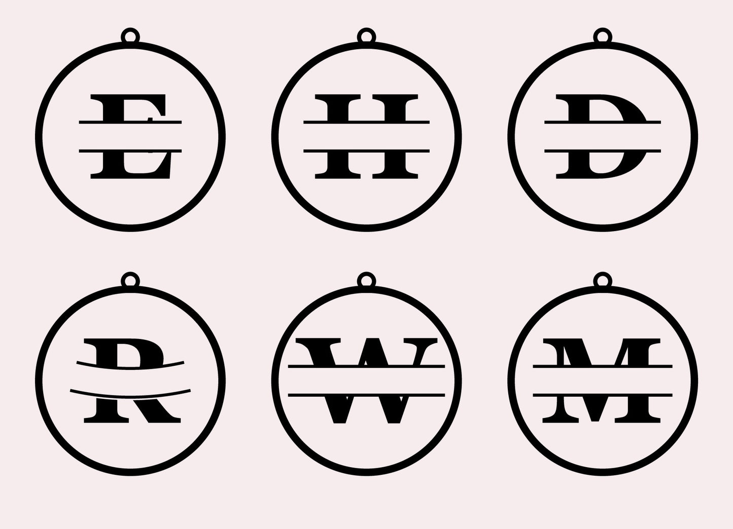 TEST – Split Monogram Ornament (Personalized)