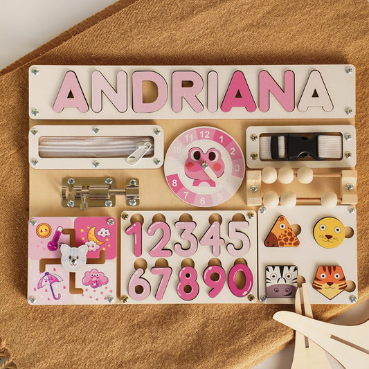 Custom Busy Board for Baby Girl or Boy A11