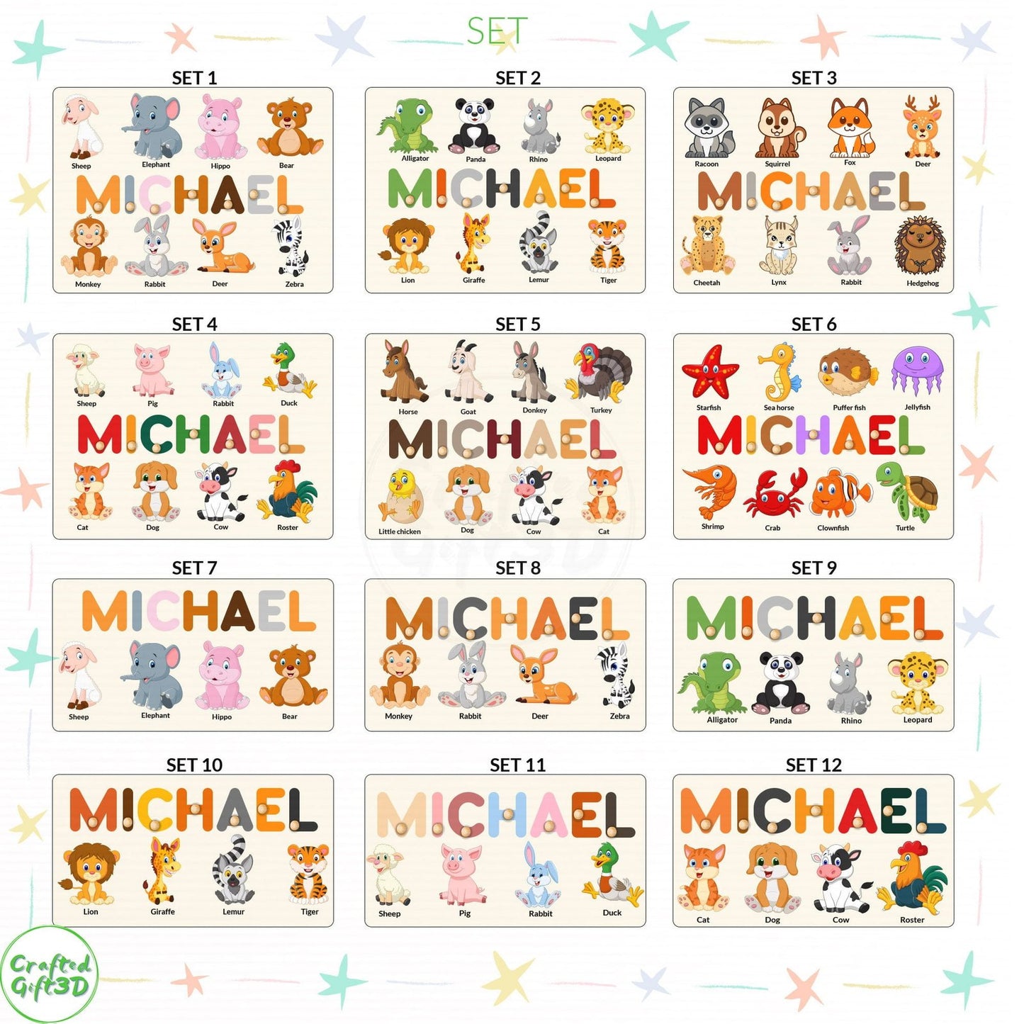 Personalized Name Puzzle | Baby Shower