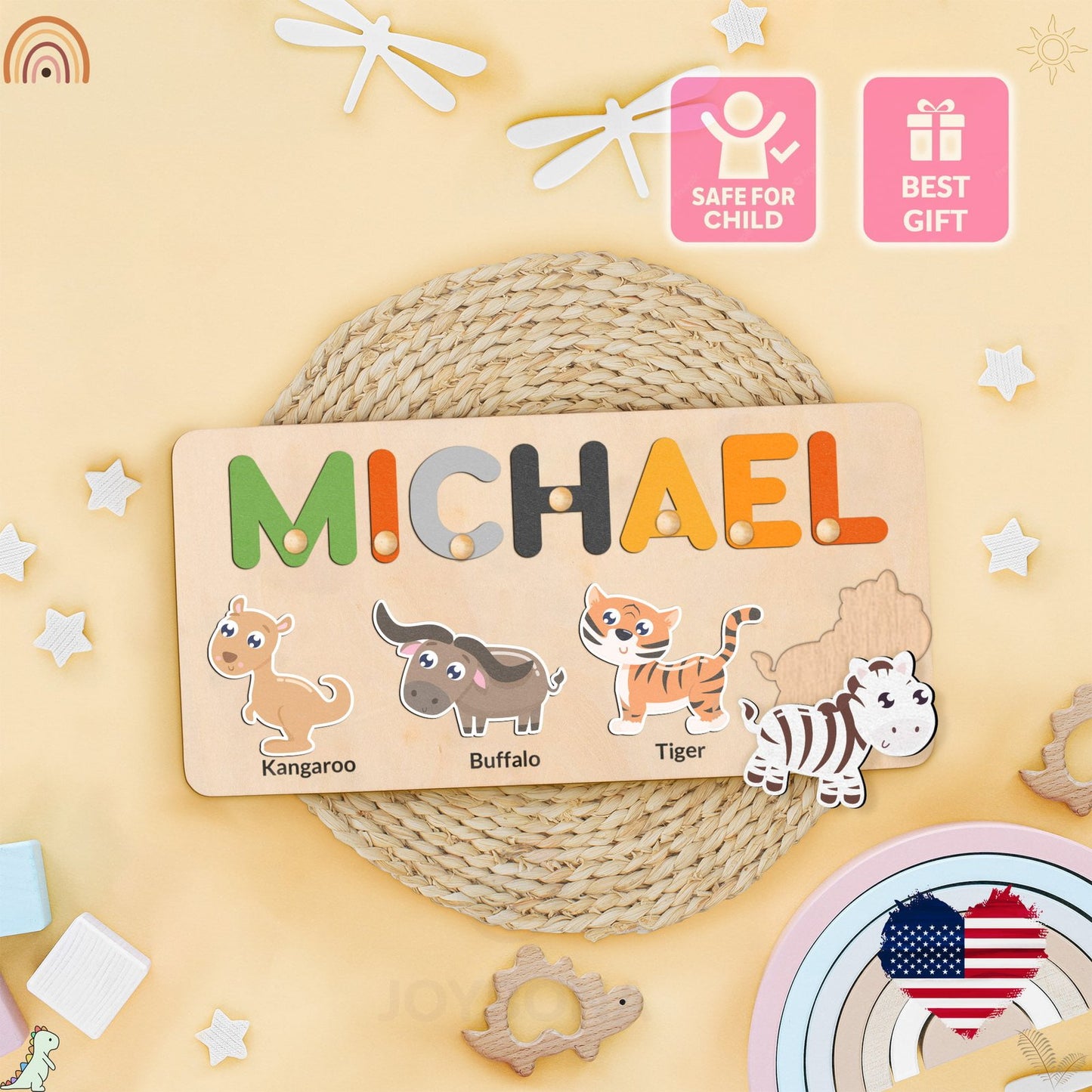 Premium - Unique Animals Name Puzzle