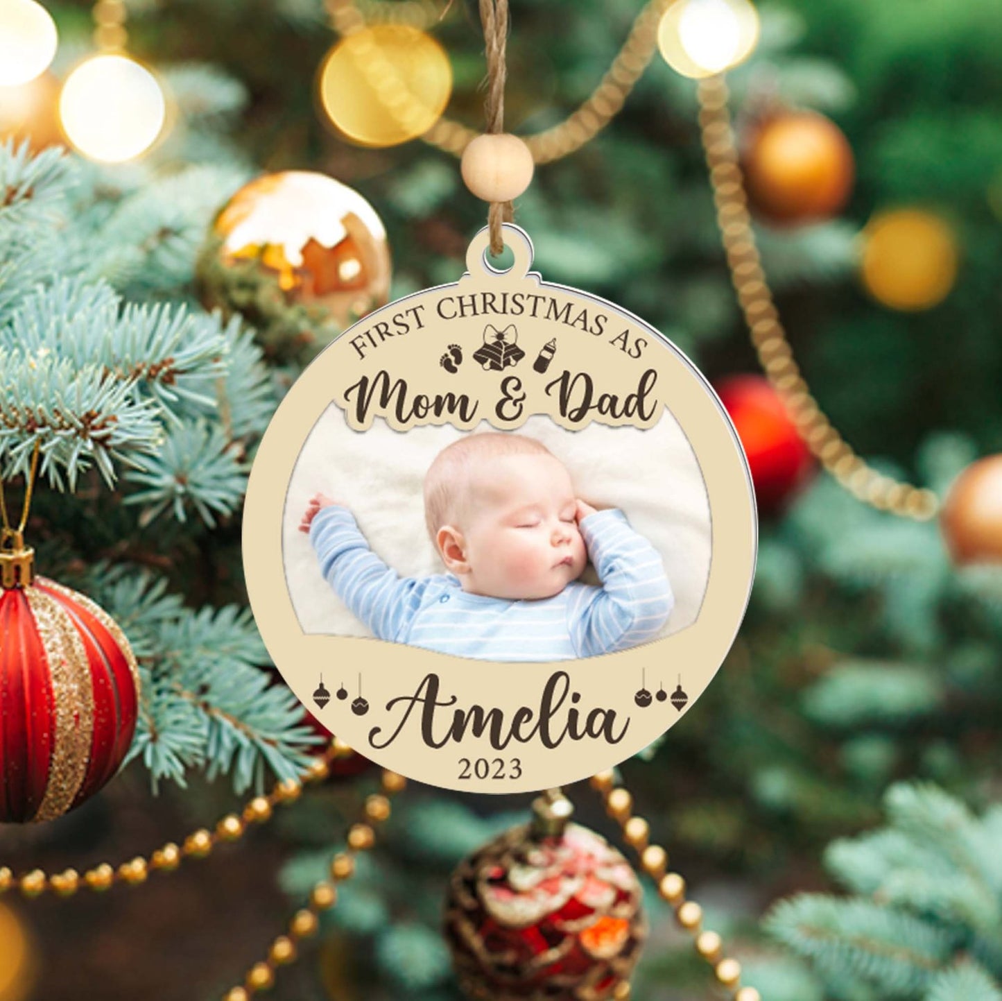 Personalized Baby First Christmas Ornament