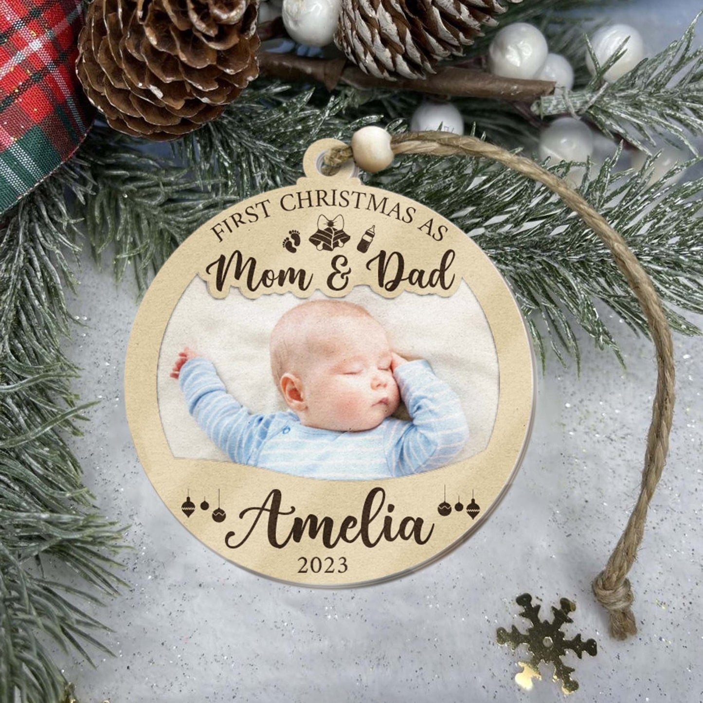 Personalized Baby First Christmas Ornament
