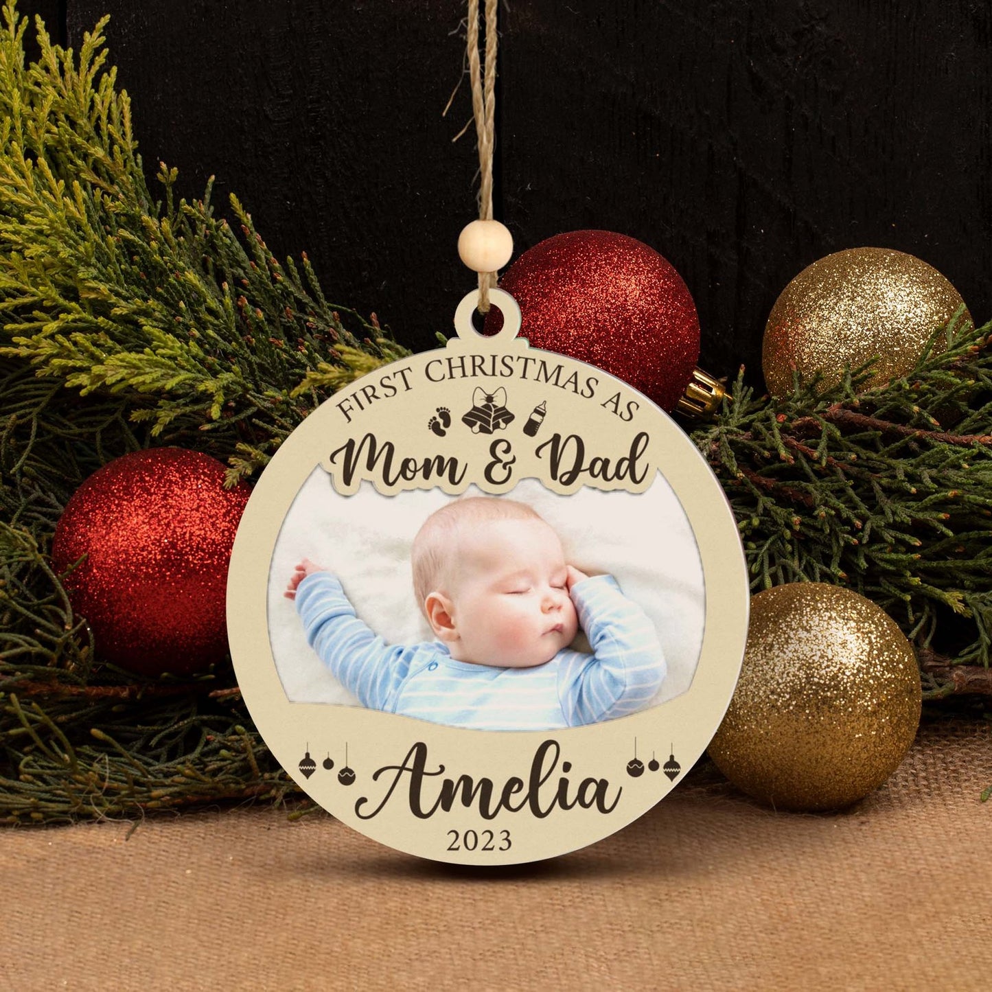 Personalized Baby First Christmas Ornament