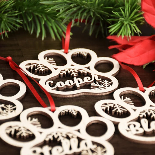 Personalized Dog Paw Ornament