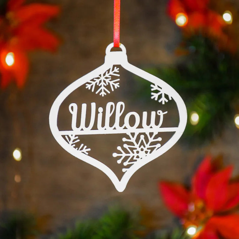 Personalized Christmas Wood Ornament