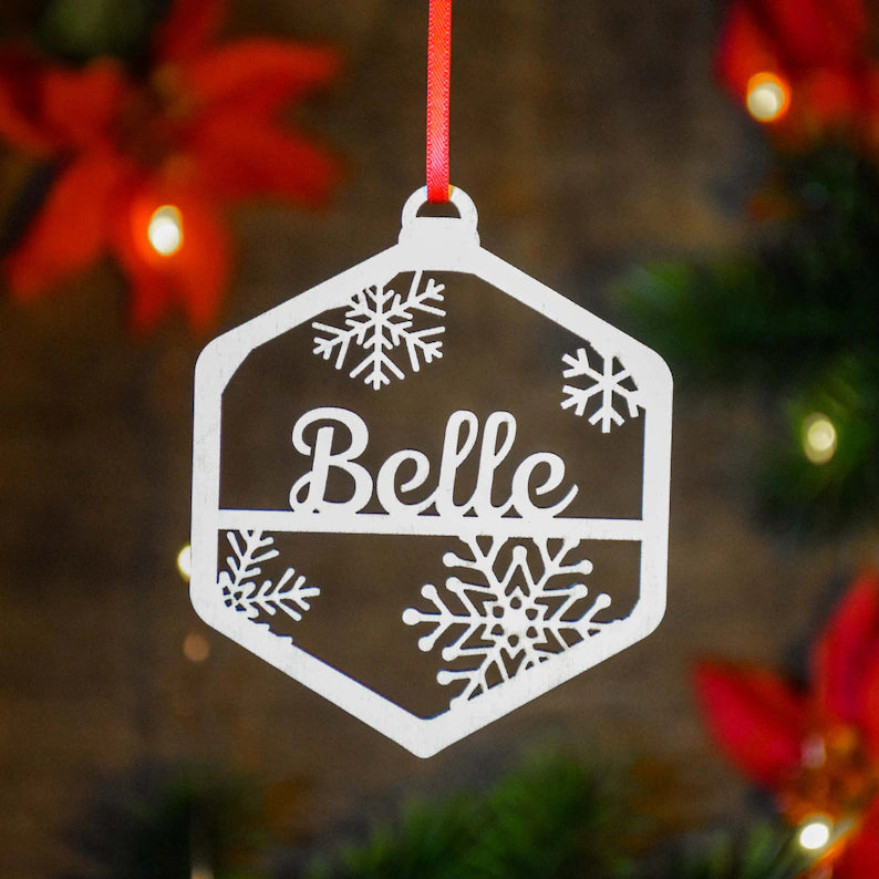 Personalized Christmas Wood Ornament