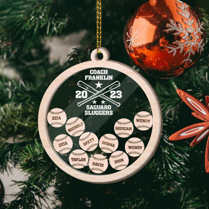 Personalized Baseball Sport Ornament 2023