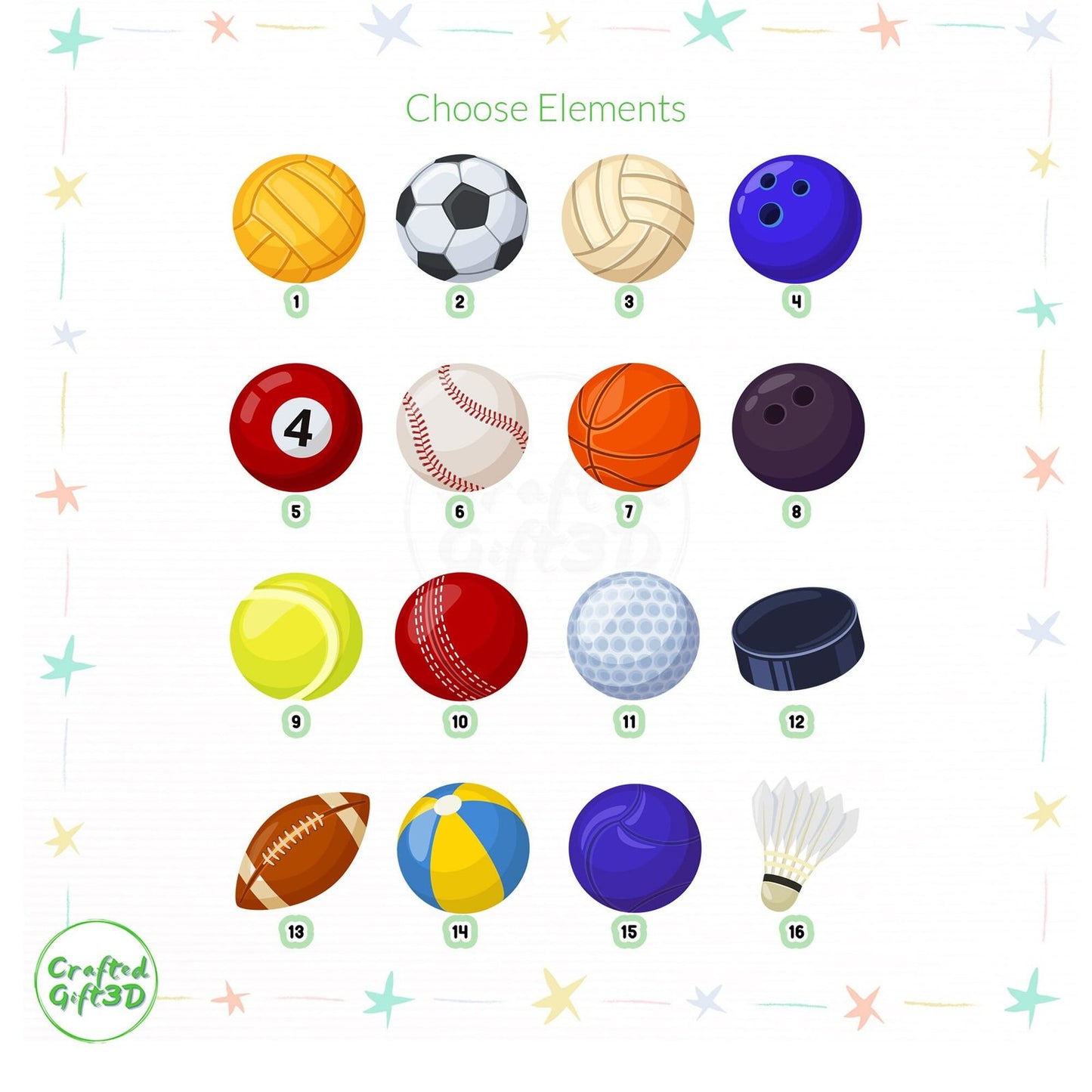 Personalized Name Puzzle with Balls | Sports Name Puzzle