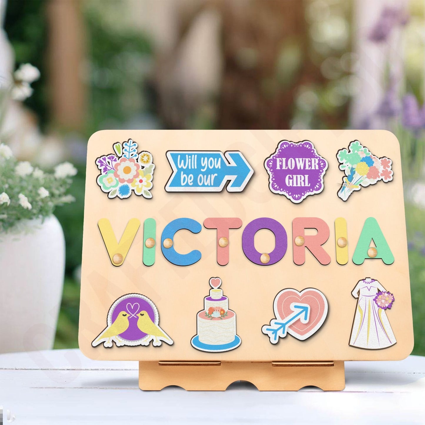 Flower Girl Proposal | Wedding Flower Girl Name Puzzle