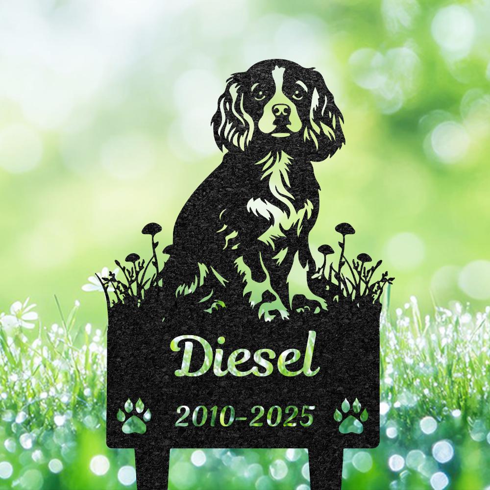Custom Cavalier King Charles Spaniel Memorial Stake, Dog Loss Gift