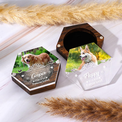 Pet Hair Keepsake Box,Custom Pet Fur Box,Dog Teeth Memorial Gift,Personalized Pet Remembrance Gift,Acrylic Box With Pet Picture,Cat Memorial