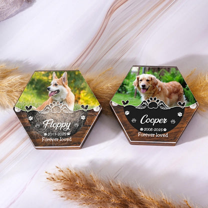 Pet Hair Keepsake Box,Custom Pet Fur Box,Dog Teeth Memorial Gift,Personalized Pet Remembrance Gift,Acrylic Box With Pet Picture,Cat Memorial