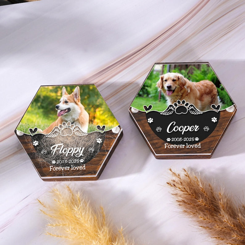 Pet Hair Keepsake Box,Custom Pet Fur Box,Dog Teeth Memorial Gift,Personalized Pet Remembrance Gift,Acrylic Box With Pet Picture,Cat Memorial