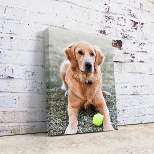 Custom Dog Photo Canvas Print – Pet Portrait Wall Art, Ready to Hang