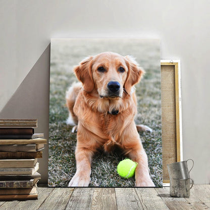 Custom Dog Photo Canvas Print – Pet Portrait Wall Art, Ready to Hang