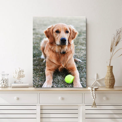 Custom Dog Photo Canvas Print – Pet Portrait Wall Art, Ready to Hang