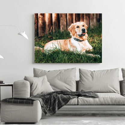 Custom Dog Photo Canvas Print – Pet Portrait Wall Art, Ready to Hang
