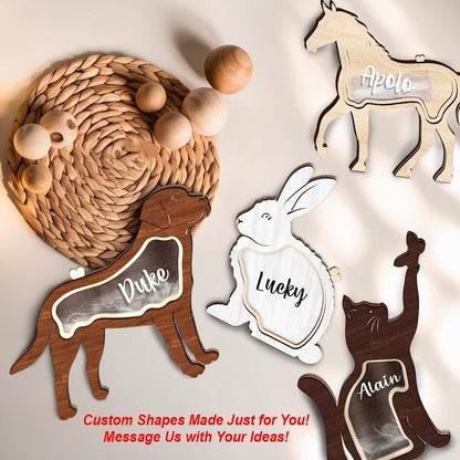 Pet Memorial Gift Personalised Hair Memorial Box, Wooden Pet Statue Fur Urn Keepsake, Pet Loss Gift, Dog Teeth Hair Memorial, Cat Keepsake