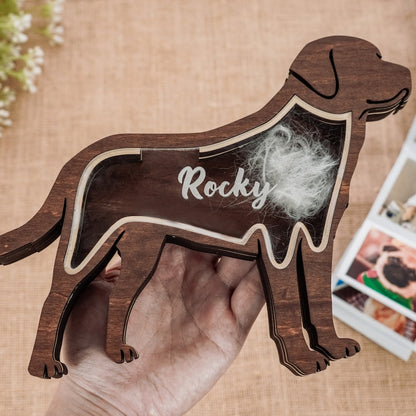 Pet Memorial Gift Personalised Hair Memorial Box, Wooden Pet Statue Fur Urn Keepsake, Pet Loss Gift, Dog Teeth Hair Memorial, Cat Keepsake