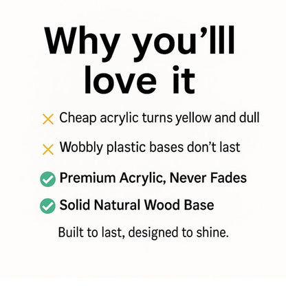 Personalized Pet Picture Acrylic Wooden Night Light - Custom Engraved LED Photo Light Frame Memorial - In Memory Of Cat Dog Keepsake Gift