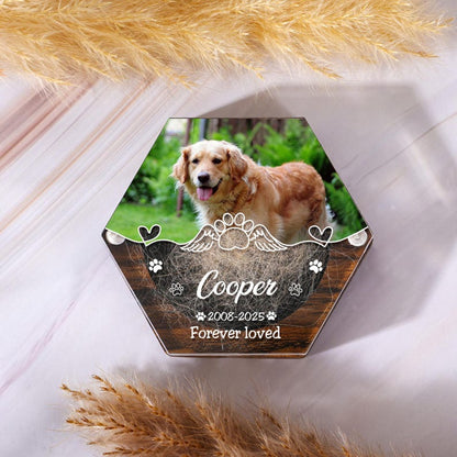 Pet Hair Keepsake Box,Custom Pet Fur Box,Dog Teeth Memorial Gift,Personalized Pet Remembrance Gift,Acrylic Box With Pet Picture,Cat Memorial