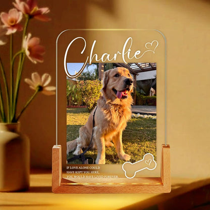 Personalized Pet Memorial LED Night Light, Custom Photo Pet Lover Night Light, Dog Keepsake Sign, Pet Loss Light Up Sign, Loss Of Dog Cat