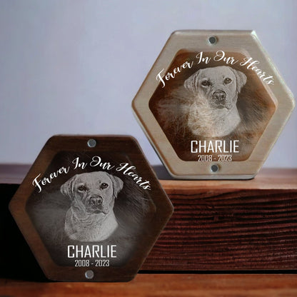 Custom Pet Hair Keepsake | Pet Hair Memorial Box | Dog Fur Keepsake | Personalized Dog Portrait Gift | Engraved Loss of Pet Gifts