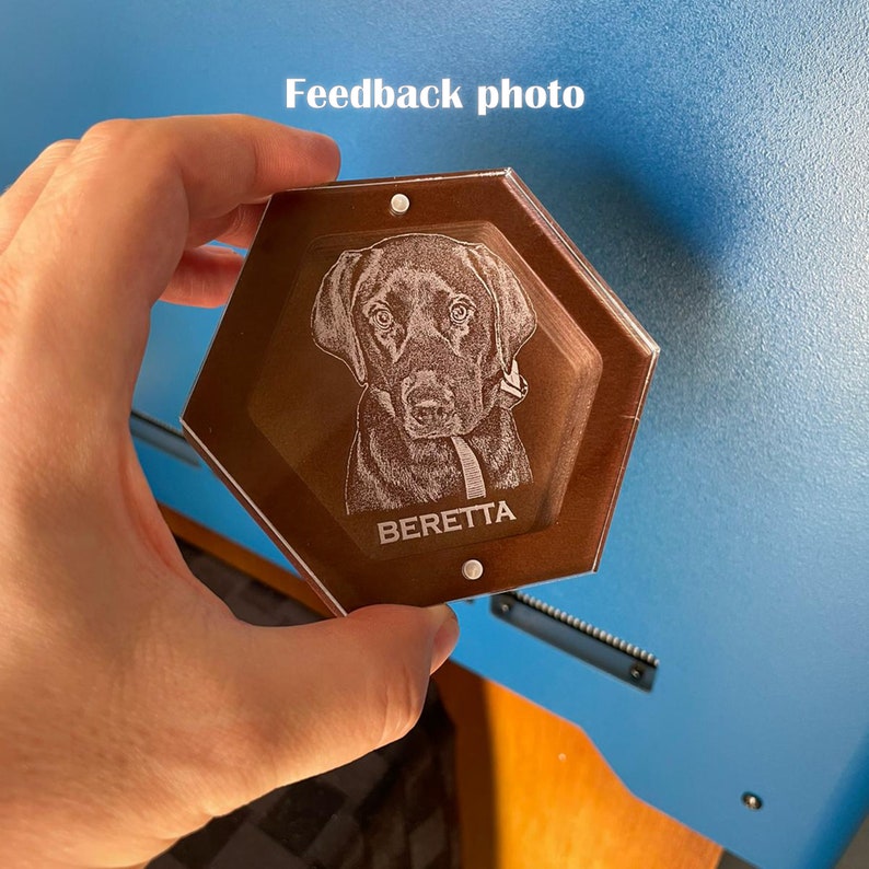 Custom Pet Hair Keepsake | Pet Hair Memorial Box | Dog Fur Keepsake | Personalized Dog Portrait Gift | Engraved Loss of Pet Gifts