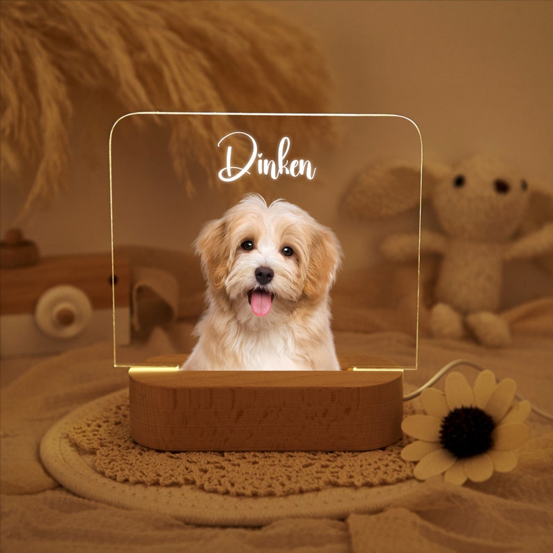 Custom Dog Photo Night Light,Pet Memorial Gift Plaque,Pet Loss Sympathy Gifts,Cat Picture Night Lamp,Pet Memorial Gifts,Gifts For Pet Lover