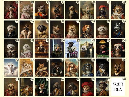 Custom Multiple Pet Portrait Personalized Thanksgiving Gift Family Dog Cat Lover Gift Canvas