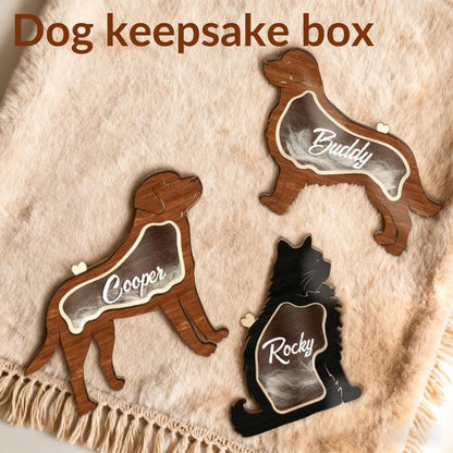 Handmade wooden pet hair storage box, wooden pet hair keepsake box, wooden dog keepsake box, custom pet keepsake box, remember your pet