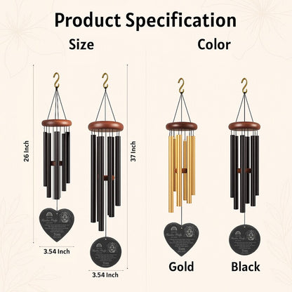 Custom Pet Memorial Wind Chime with Engraved Photo & Name – Personalized Dog or Cat Loss Gift – Heart or Round Stone Sail Keepsake