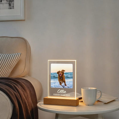 Personalized Pet Memorial LED Night Light,Light Up Pet Loss Frame,Pet Photo Light,Dog Loss Gift,Pet Memorial Gift, Dog Sympathy Gift