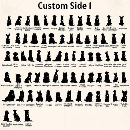 Custom Pet Memorial Stone for Dogs – Engraved Slate Grave Marker with Name, Dates, Quote & Breed Silhouette – Pet Loss Gift for Dog Owners