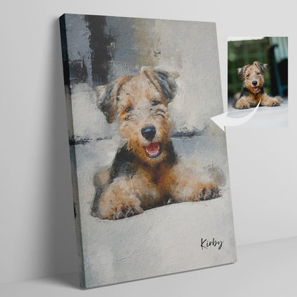 Custom Abstract Pet Portrait Canvas | Digital Personalized Dog or Cat Art | Pet Wall Decor | Unique Gift for Pet Lovers | Painted Pet Art