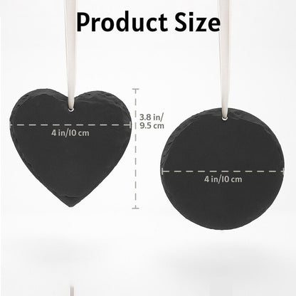 Engraved Pet Memorial Stone Photo Ornament, Personalized Dog or Cat Christmas Ornament, Custom Pet Loss Gift, Remembrance Keepsake for Tree