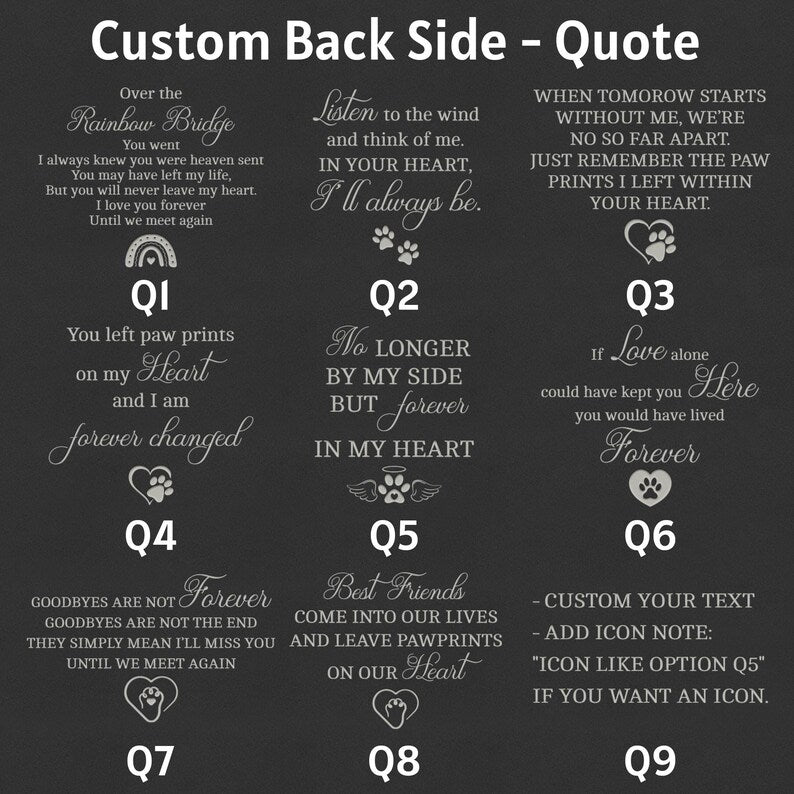 Engraved Pet Memorial Stone Photo Ornament, Personalized Dog or Cat Christmas Ornament, Custom Pet Loss Gift, Remembrance Keepsake for Tree