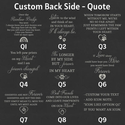 Engraved Pet Memorial Stone Photo Ornament, Personalized Dog or Cat Christmas Ornament, Custom Pet Loss Gift, Remembrance Keepsake for Tree