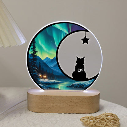 Personalized Dog Remembrance Gift Night Light, Custom Loss of Dog Sympathy Plaque, Pet Memorial LED Lamp Gift, Cat Dog Lovers Pet Ornament