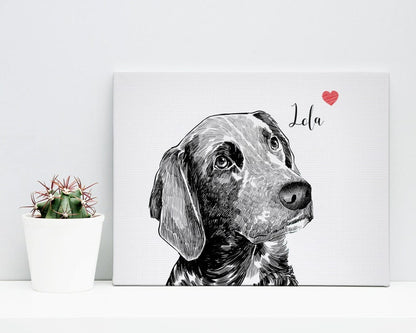 Custom pet canvas, pet portrait canvas, cat canvas, pet painting canvas, dog portrait canvas, dog painting, dog memorial, pet memorial gift