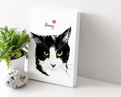 Custom pet canvas, pet portrait canvas, cat canvas, pet painting canvas, dog portrait canvas, dog painting, dog memorial, pet memorial gift