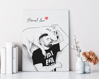 Custom pet canvas, pet portrait canvas, cat canvas, pet painting canvas, dog portrait canvas, dog painting, dog memorial, pet memorial gift