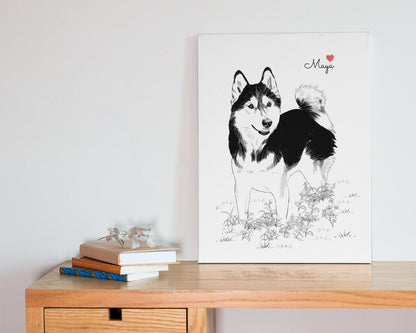 Custom pet canvas, pet portrait canvas, cat canvas, pet painting canvas, dog portrait canvas, dog painting, dog memorial, pet memorial gift