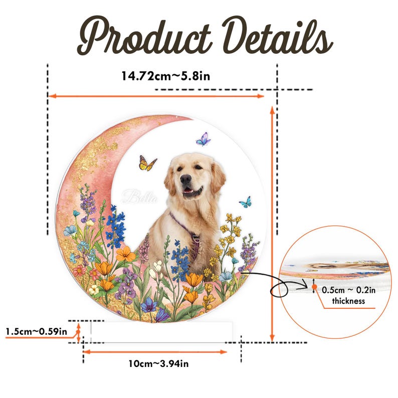 Custom Dog Photo Night Light, Custom Pet Portrait Night Light, Custom Dog Photo Gift, Dog Memorial Gift, Dog Lover Gift, Gift For Dog Mom