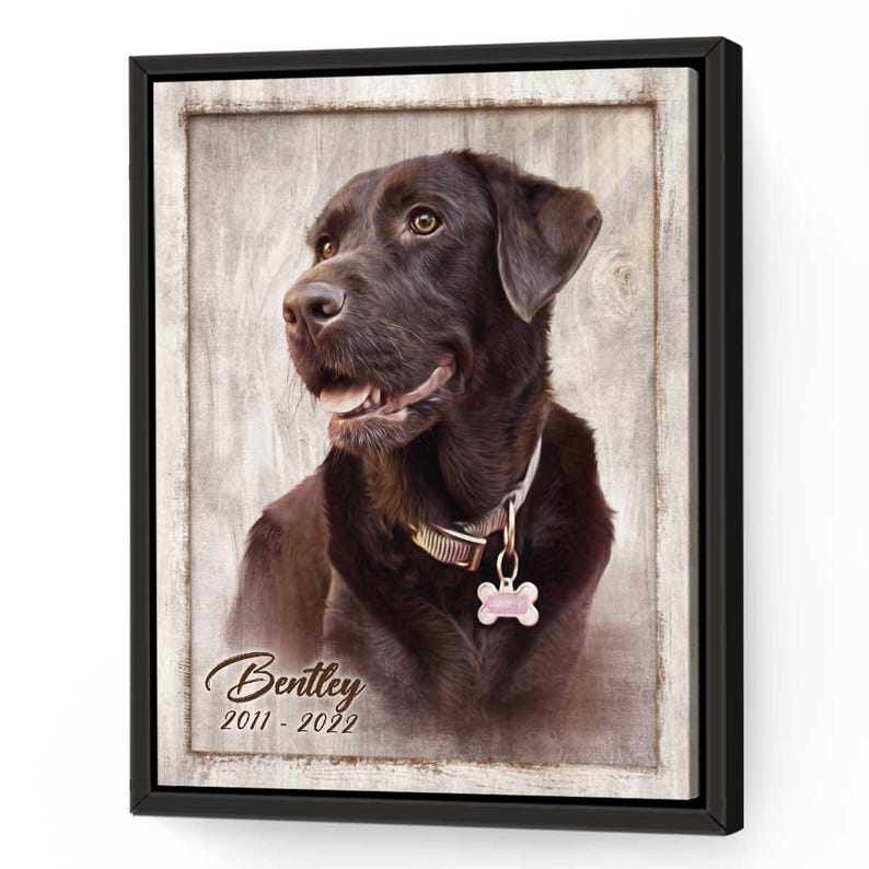 Personalized Pet Portrait Canvas: Custom Dog & Cat Memorial Art