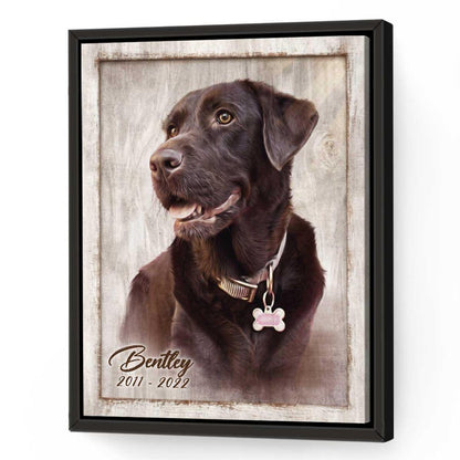 Personalized Pet Portrait Canvas: Custom Dog & Cat Memorial Art